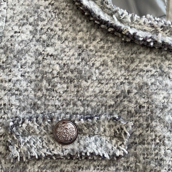 Designer Grey Tweed Mini Dress - Size 8 - Picture 4 of 4